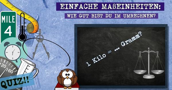 Einheiten umrechnen Quiz